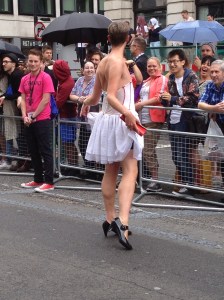 Personaje en la Parada de Orgullo Gay en Londres