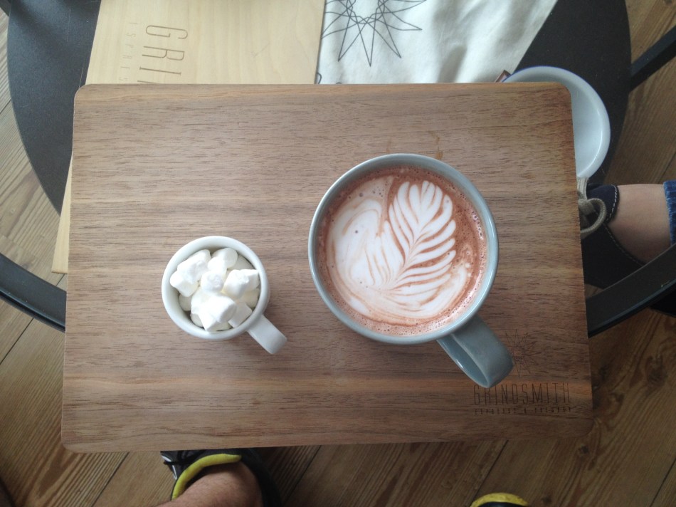 Chocolate caliente y marshmallows