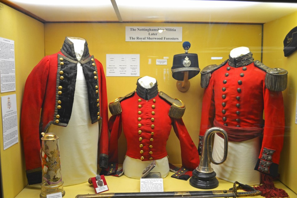 Uniforme militar de The Sherwood Foresters de la milicia de Nottinghamshire